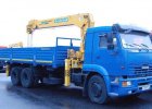 Автомобиль с краном-манипулятором SCS736LII на шасси КАМАЗ 65117-010-62 (нижнее управление)